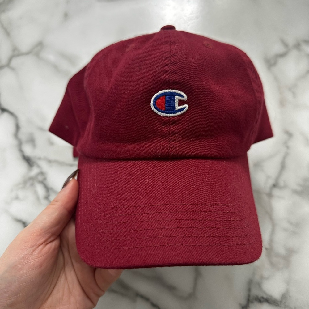 Unisex Champion Red Baseball Cap - Picture 3 of 5